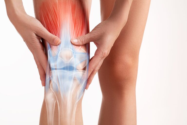 knee muscle joint illustration pain overlay